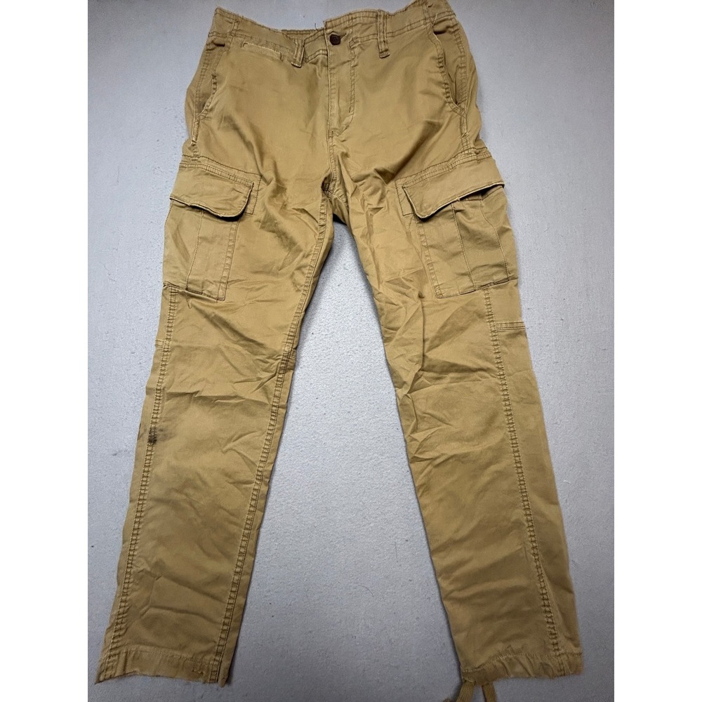 American Eagle Cargo Pants Cotton Blend Tan Khaki 32x34 Mens